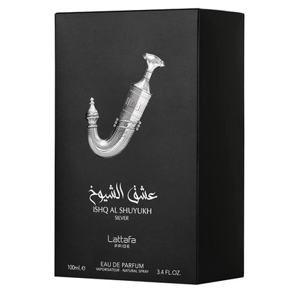 Ishq Al Shuyukh Silver by Lattafa Pride - 100 ML - Madina Gift