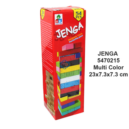 Jenga 54 Pcs Colored Tower Stacko Game - 5470215 - Madina Gift