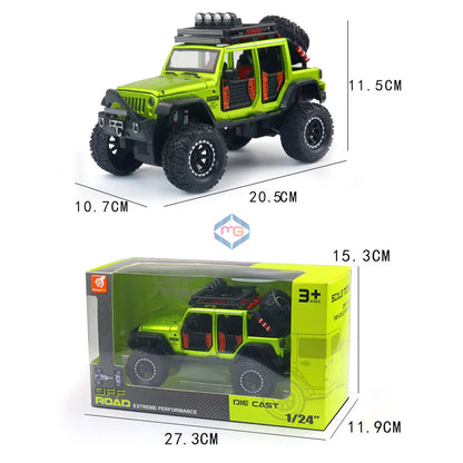 Jeep Wrangler Rubicon Die Cast Pickup Model Scale 1:24 - 24128 - Madina Gift