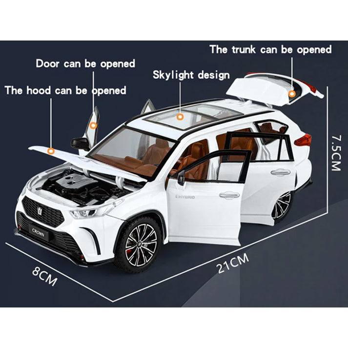 Crown Kluger Off-Road SUV Die Cast Vehicle Scale 1:24 Model - 1901-282V