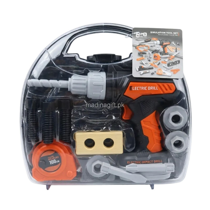 Kid's Electric Drill & Simulation Tool Toy Set with Carrying Case 778-77/81 Online in Pakistan Madina Gift