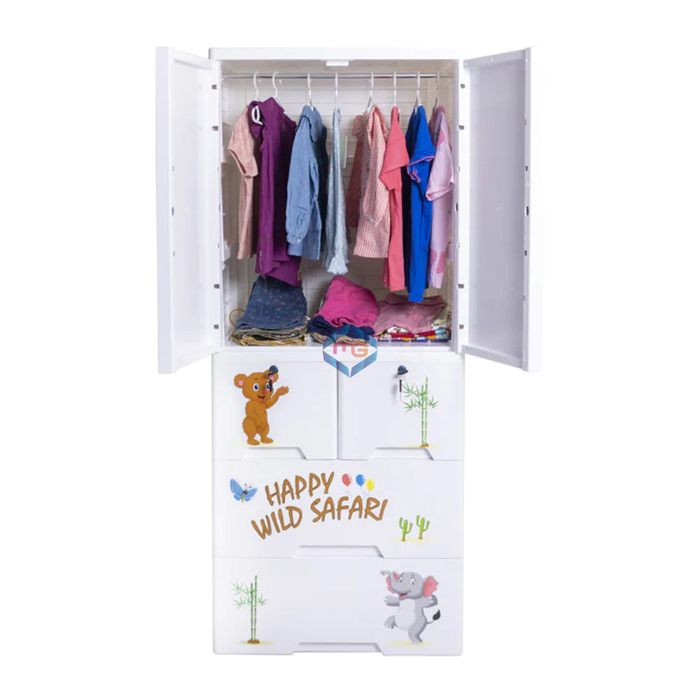 Kideez Wardrobe Happy Wild Safari 6 Layer - Madina Gift