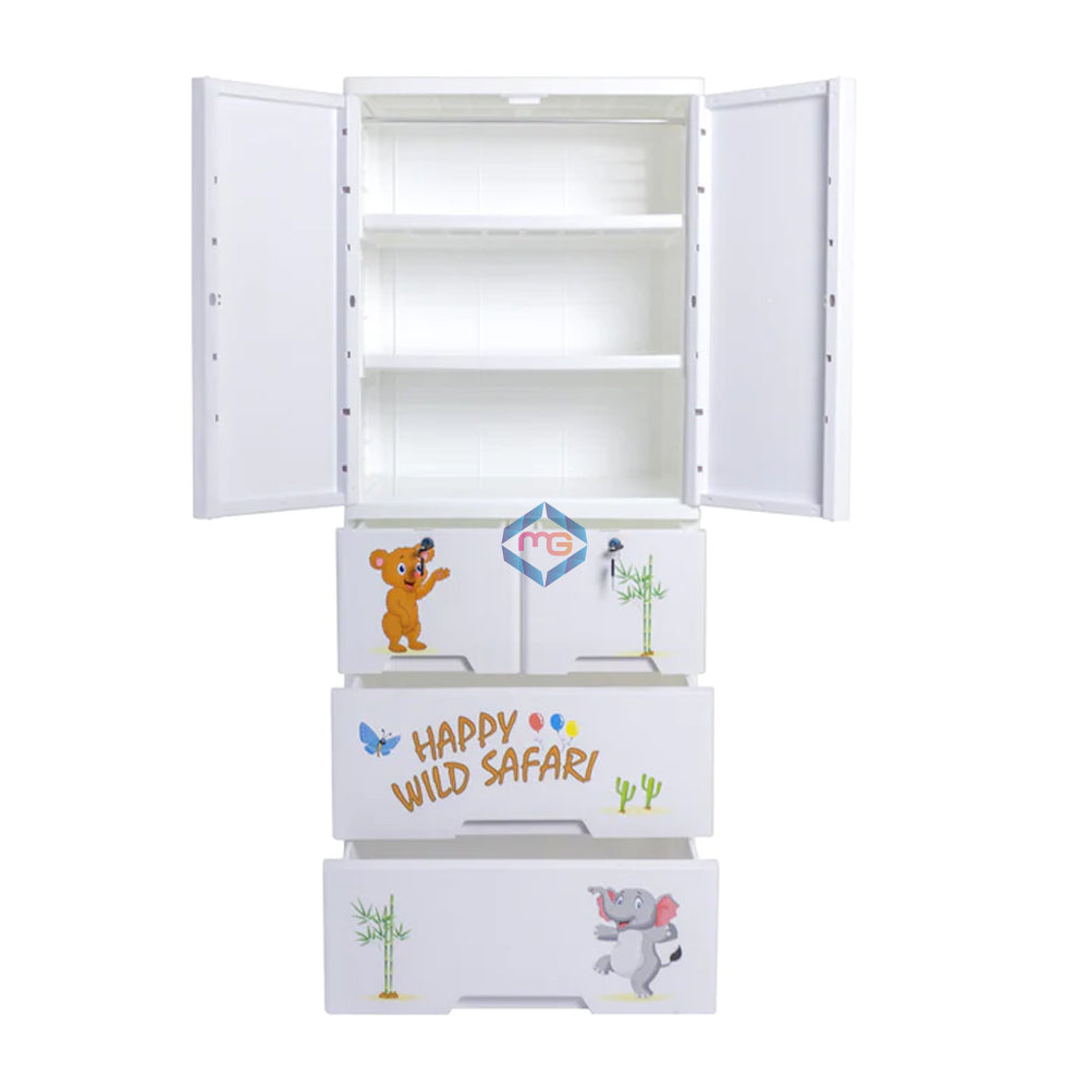 Kideez Wardrobe Happy Wild Safari 6 Layer - Madina Gift