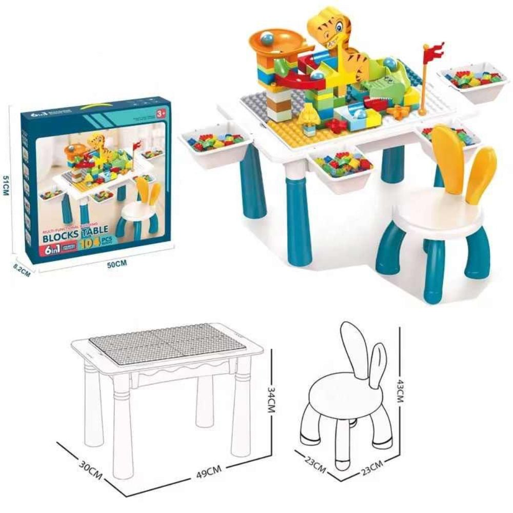 Kids Building Blocks Table with Chair & Learning Station Online in Karachi Pakistan madinagift.pk