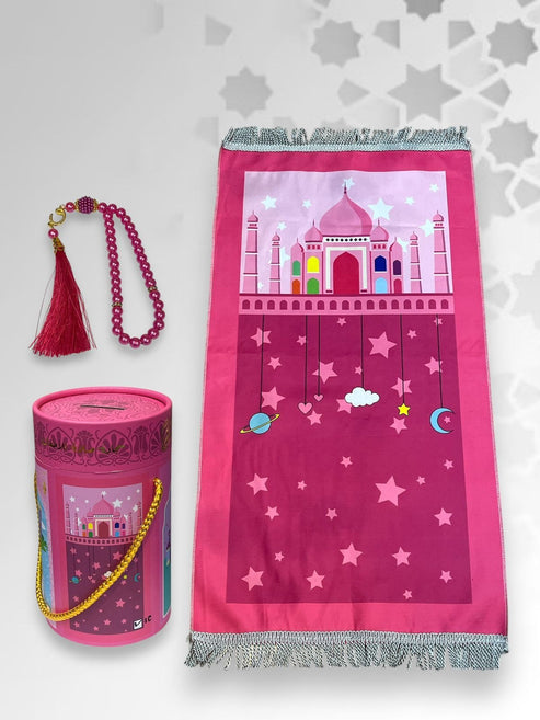 Kids' Islamic Prayer Set with Money Saving Box Madina Gift