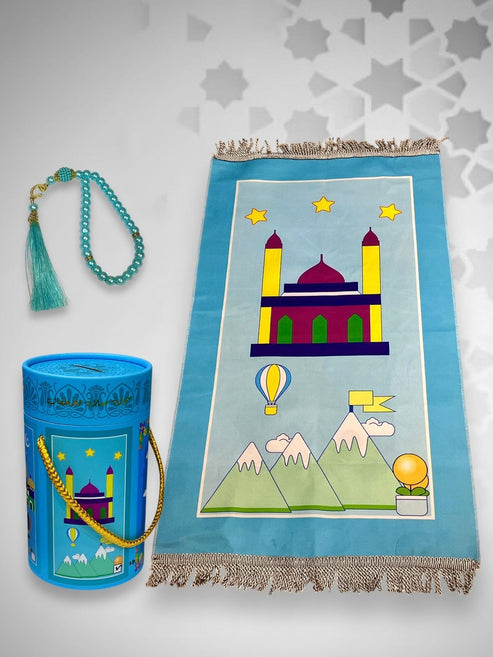 Kids' Islamic Prayer Set with Money Saving Box Madina Gift