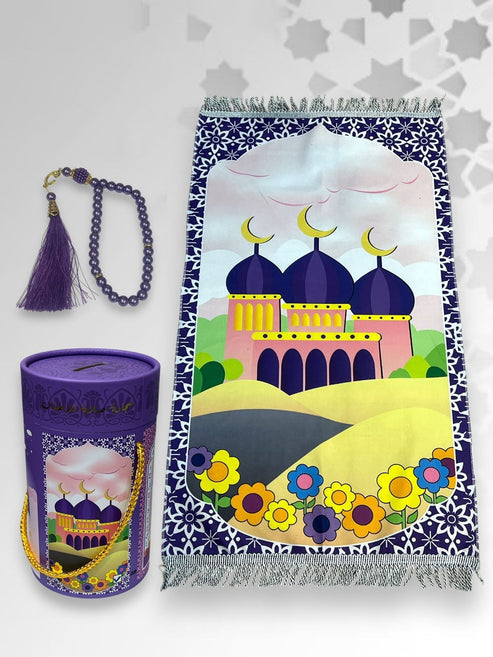 Kids' Islamic Prayer Set with Money Saving Box Madina Gift