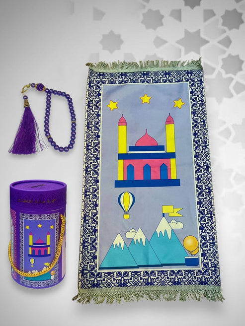 Kids' Islamic Prayer Set with Money Saving Box Madina Gift