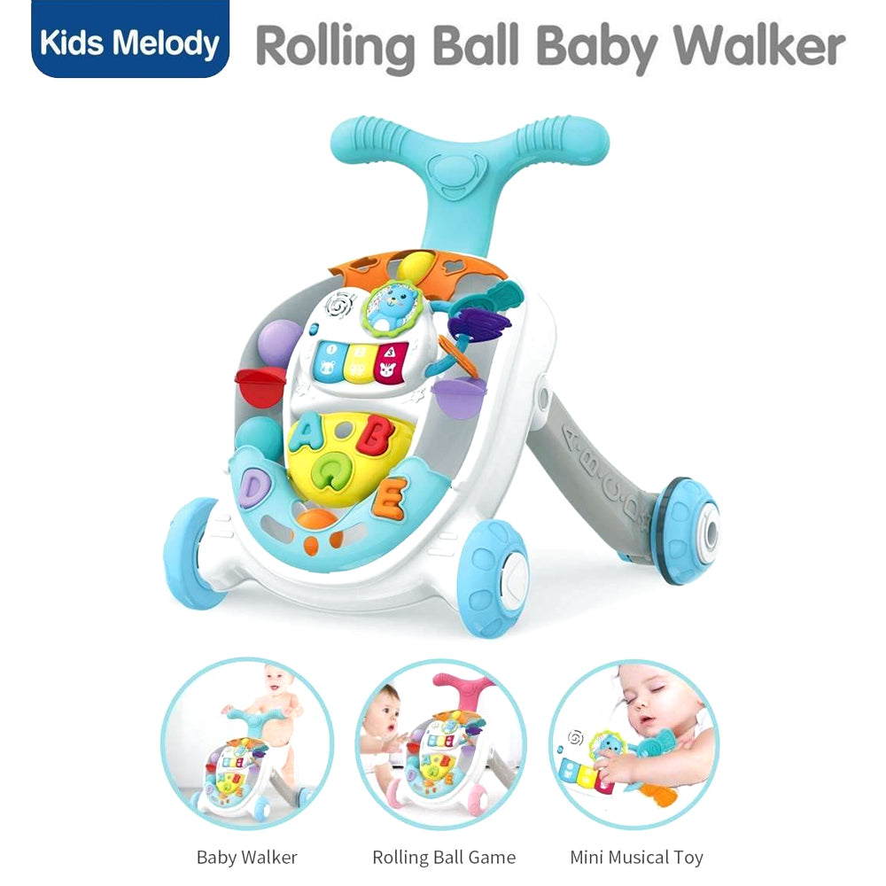 Kids Melody 6656 Musical Rolling Ball Multifunction Baby Walker With Music Madina Gift