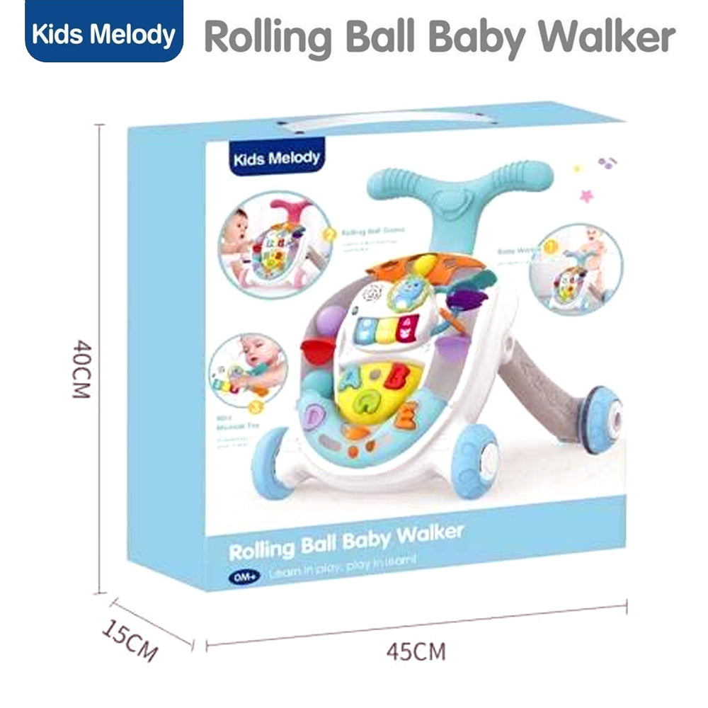 Kids Melody 6656 Musical Rolling Ball Multifunction Baby Walker With Music Madina Gift