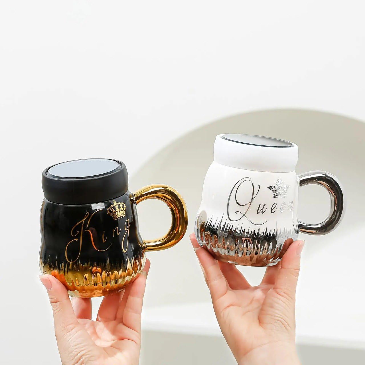 King & Queen Coffee Mug Set For Couples Madina Gift