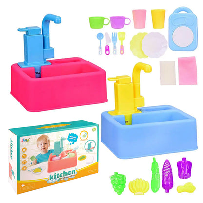 Kitchen Dish Washer Sink With Electric Water Circulation Playset 168A-20 - Madina Gift - www.madinagift.pk