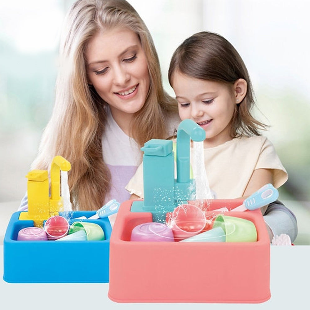 Kitchen Dish Washer Sink With Electric Water Circulation Playset 168A-20 - Madina Gift - www.madinagift.pk