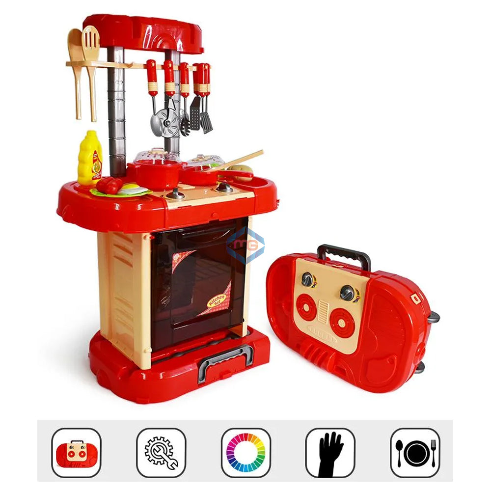 Cook Kitchen 3 in 1 Travel Suitcase Play Set - LY828 - Madina Gift