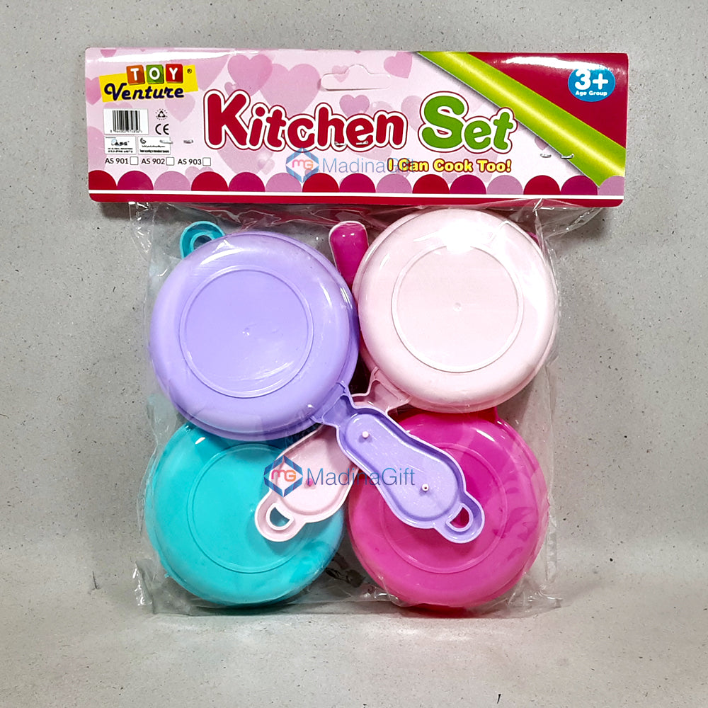 Toy Venture Kitchen Pans 6 Pieces Play Set For Kids Madina Gift