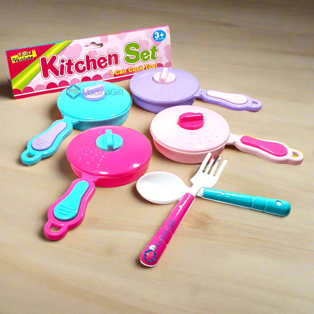 Toy Venture Kitchen Pans 6 Pieces Play Set For Kids Madina Gift
