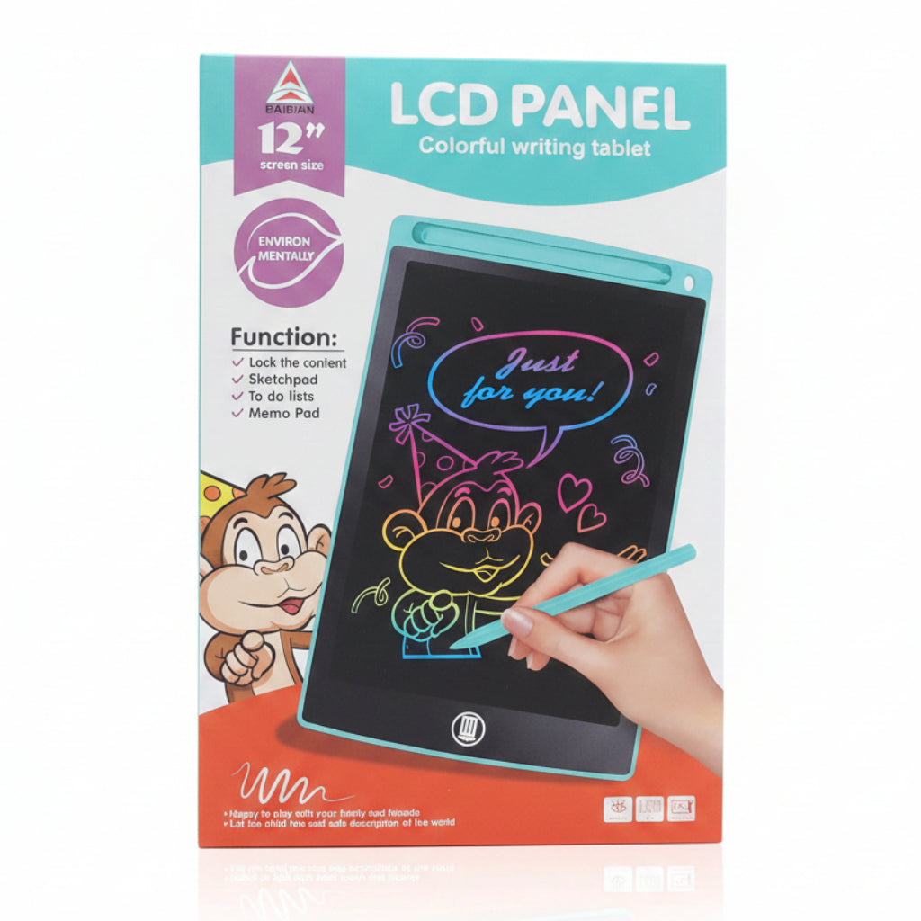 LCD Multicolor Writing Tablet 12 Inches For Kids Online in Pakistan Madina Gift