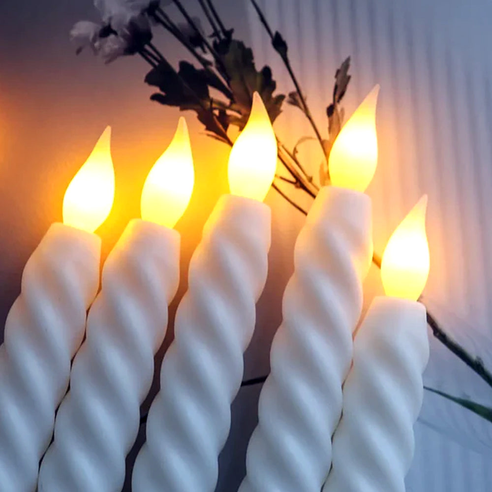 LED Smokeless Spiral Candle Battery Operated For Home Decor Madina Gift
