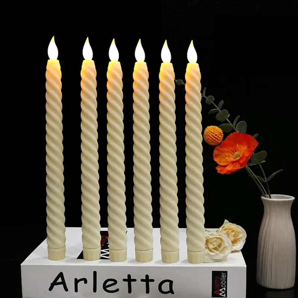 LED Smokeless Spiral Candle Battery Operated For Home Decor Madina Gift