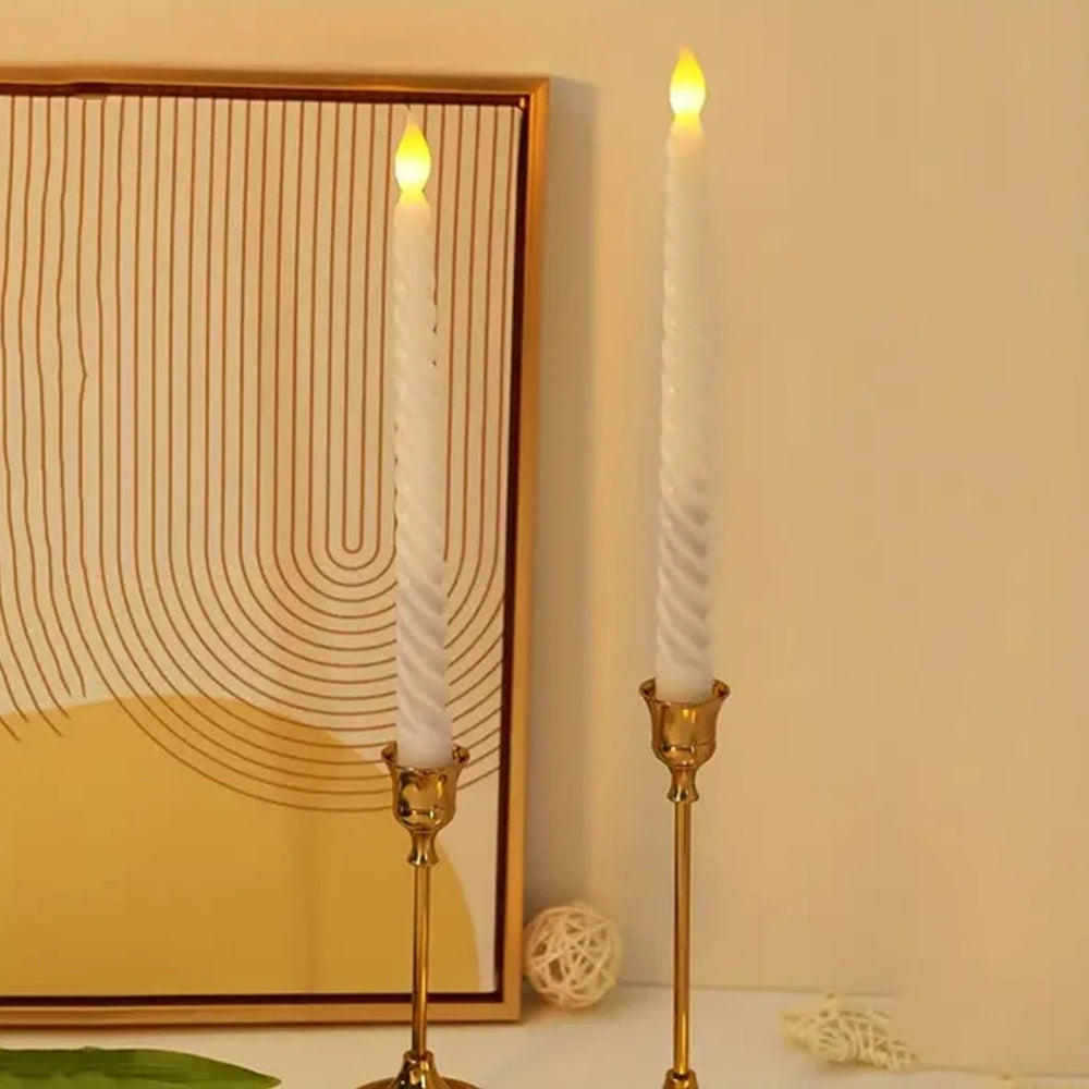 LED Smokeless Spiral Candle Battery Operated For Home Decor Madina Gift