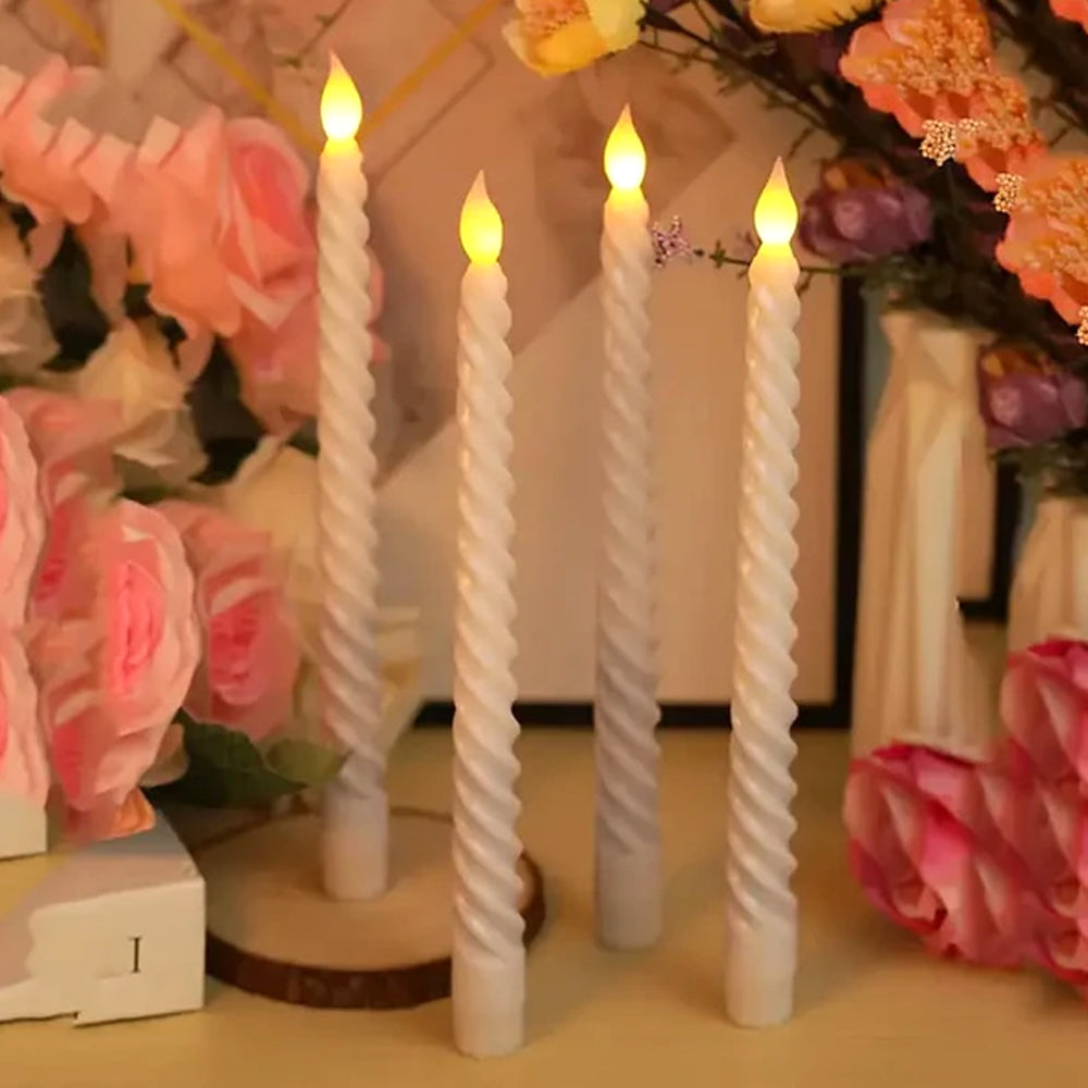 LED Smokeless Spiral Candle Battery Operated For Home Decor Madina Gift
