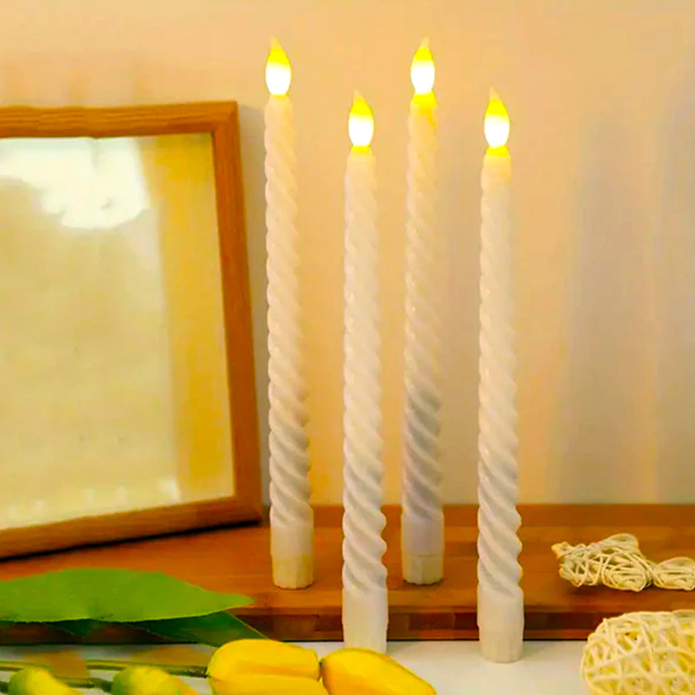LED Smokeless Spiral Candle Battery Operated For Home Decor Madina Gift