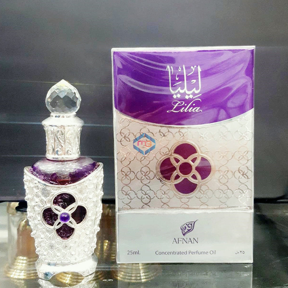 Afnan Lilia Concentrated Perfume Oil Attar - 20 ML - Madina Gift