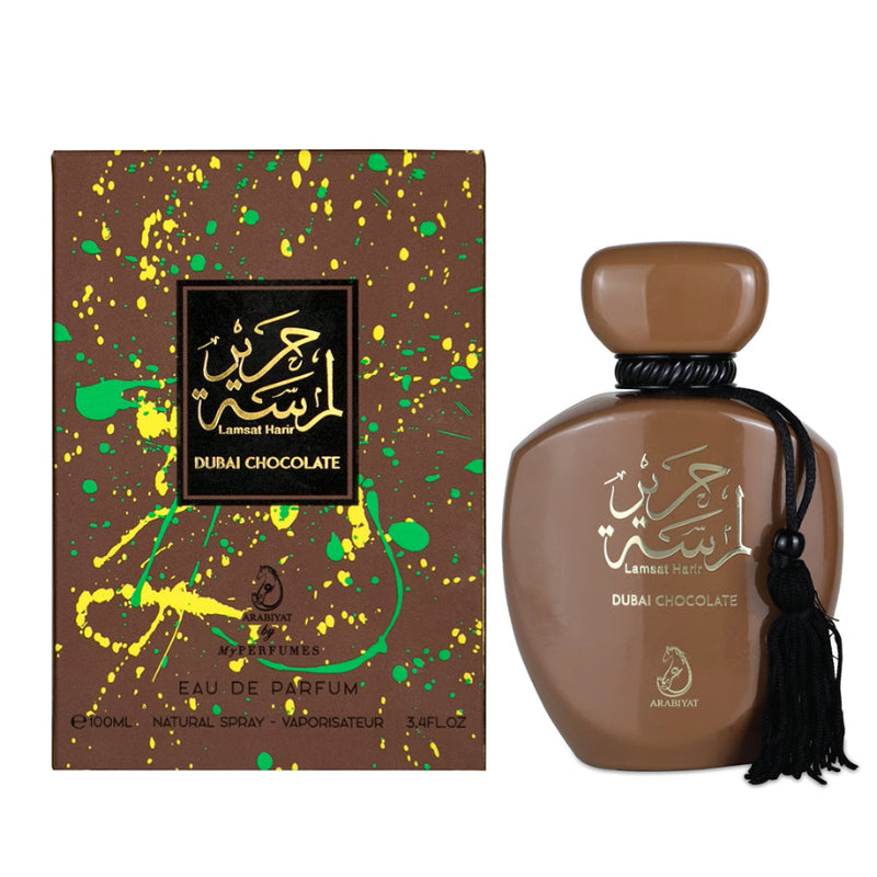 Lamsat Harir Dubai Chocolate Eau de Parfum 100 ML by Arabiyat My Perfumes Online in Karachi Pakistan Madina Gift