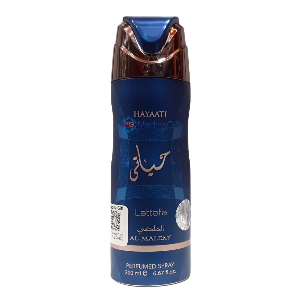 Lattafa Hayaati Al Maleki Deodorant Spray For Men Madina Gift