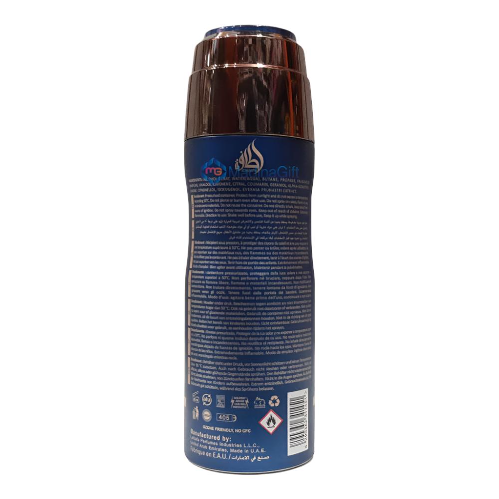 Lattafa Hayaati Al Maleki Deodorant Spray For Men Madina Gift