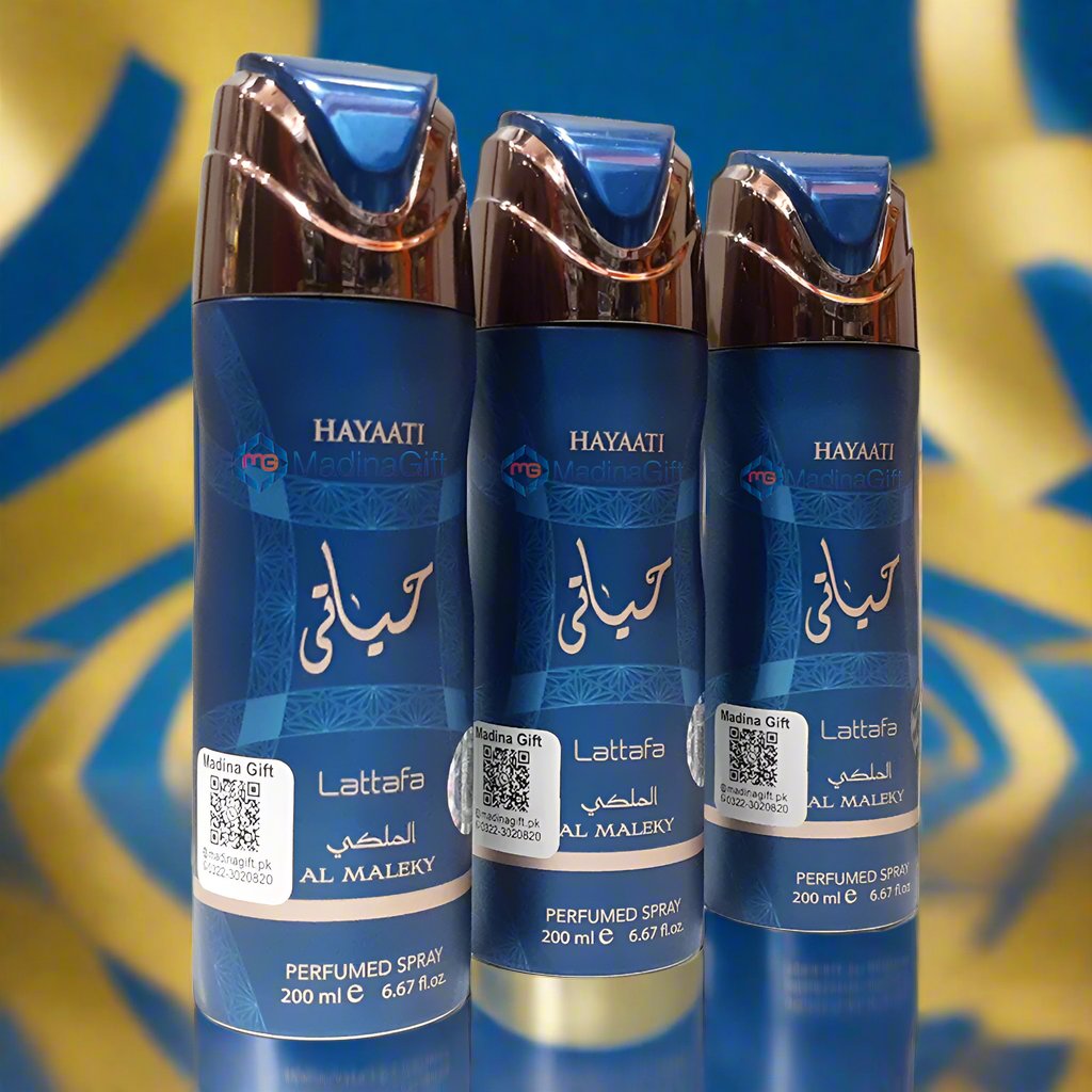 Lattafa Hayaati Al Maleki Deodorant Spray For Men Madina Gift