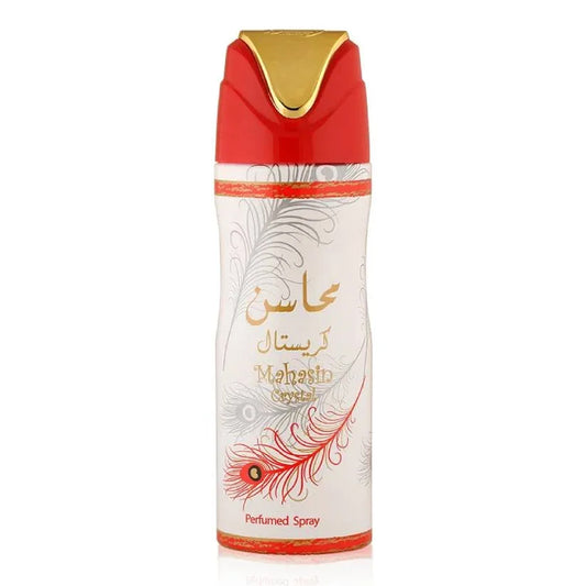 Lattafa Mahasin Crystal 200 ML Body Spray For Women Madina Gift