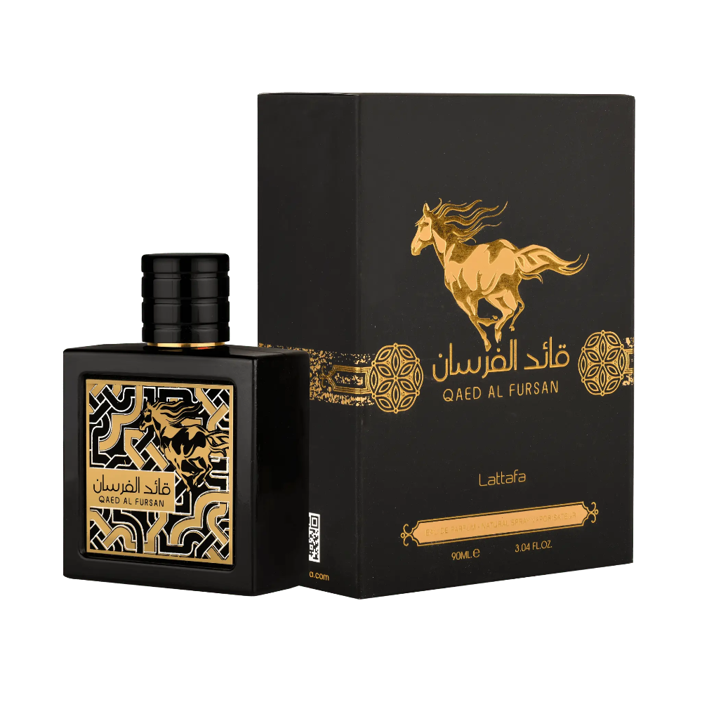 Lattafa Qaed Al Fursan Black 90 ML Perfume For Men Online in Karachi Pakistan Madina Gift