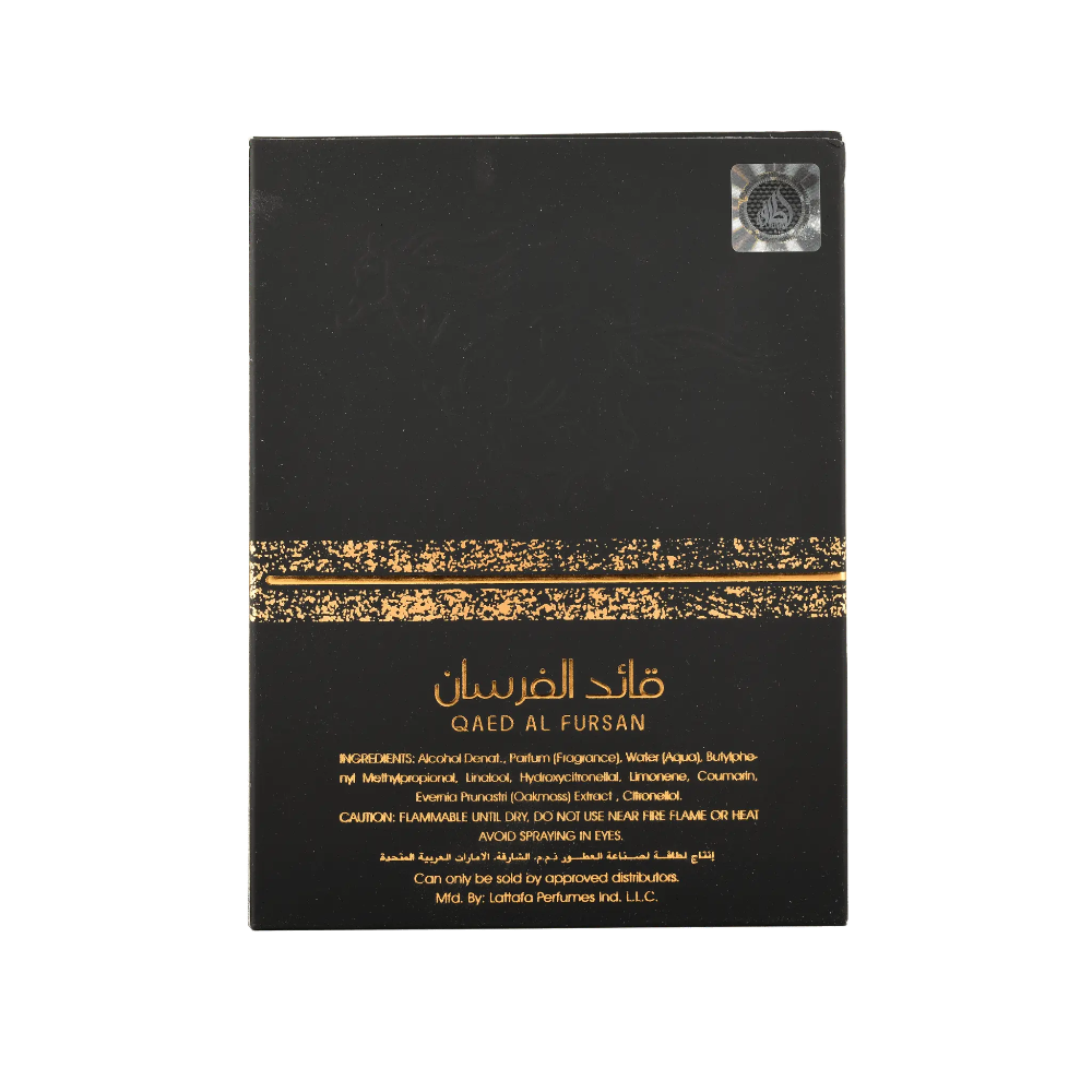 Lattafa Qaed Al Fursan Black 90 ML Perfume For Men Online in Karachi Pakistan Madina Gift