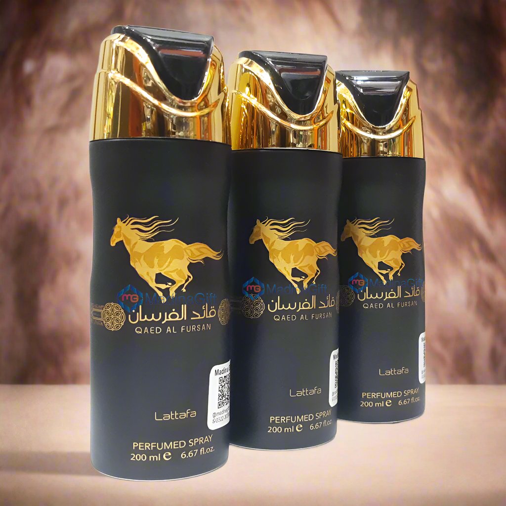 Lattafa Qaed Al Fursan Deodorant Spray For Men Madina Gift