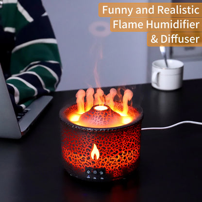 Volcano Diffuser - the ultimate addition to your space! With its stunning fogging feature, it's sure to leave everyone in awe. Perfect for your home, office, yoga, gym and study sessions, or even as a thoughtful gift for your loved ones. Get yours now and experience the magic of the Flame Diffuser! madina gift