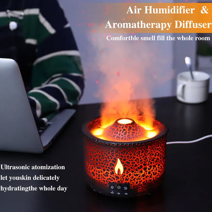 Volcano Diffuser - the ultimate addition to your space! With its stunning fogging feature, it's sure to leave everyone in awe. Perfect for your home, office, yoga, gym and study sessions, or even as a thoughtful gift for your loved ones. Get yours now and experience the magic of the Flame Diffuser! madina gift