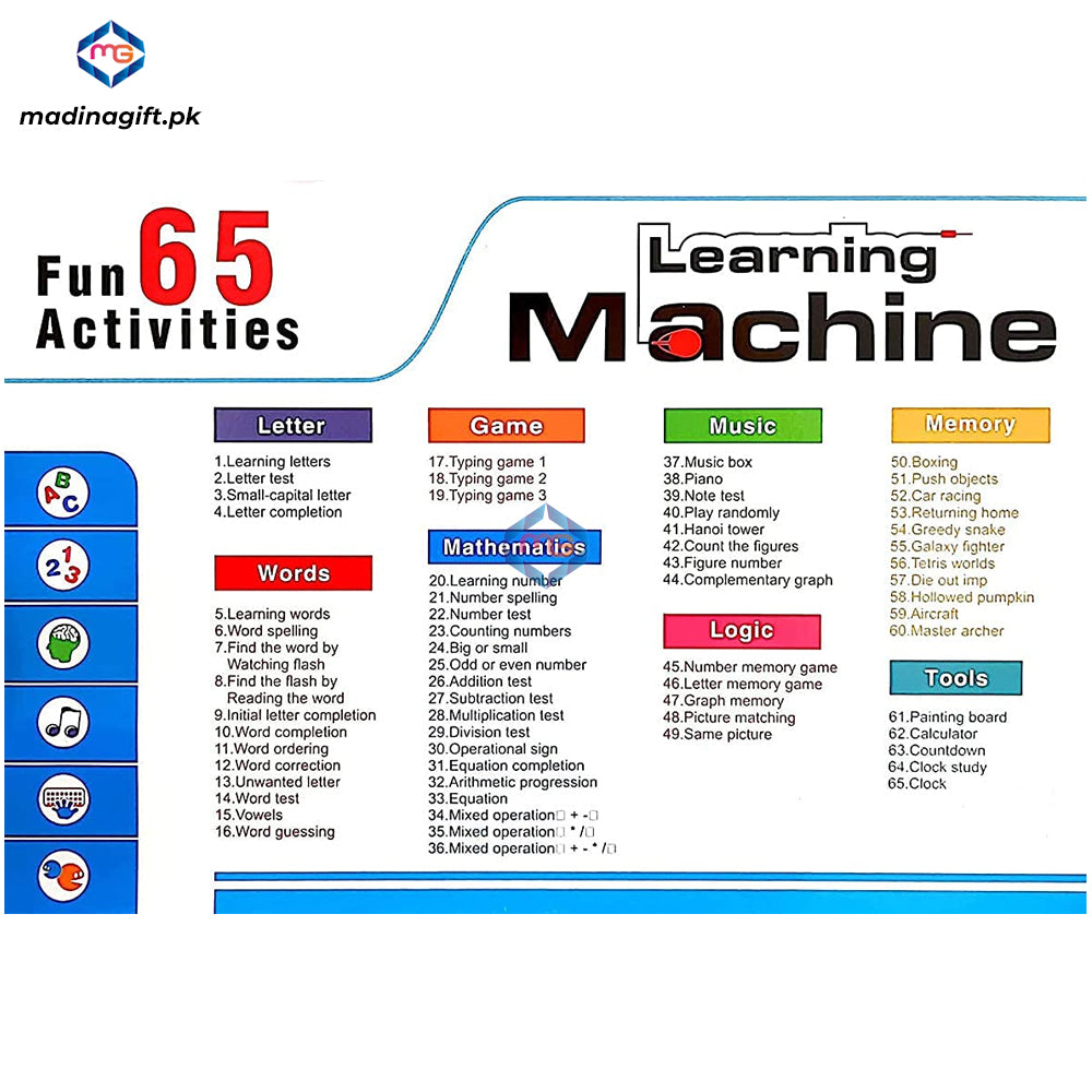 65 Fun Activities & Games Notebook Computer - BT-271E - Madina Gift