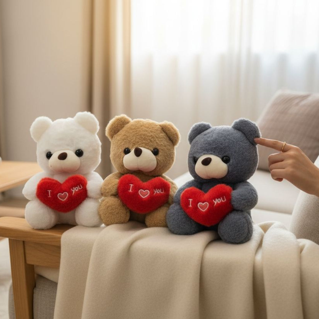 Love Teddy Bear 25 CM Stuffed Plush Toy Online in Pakistan madinagfit.pk