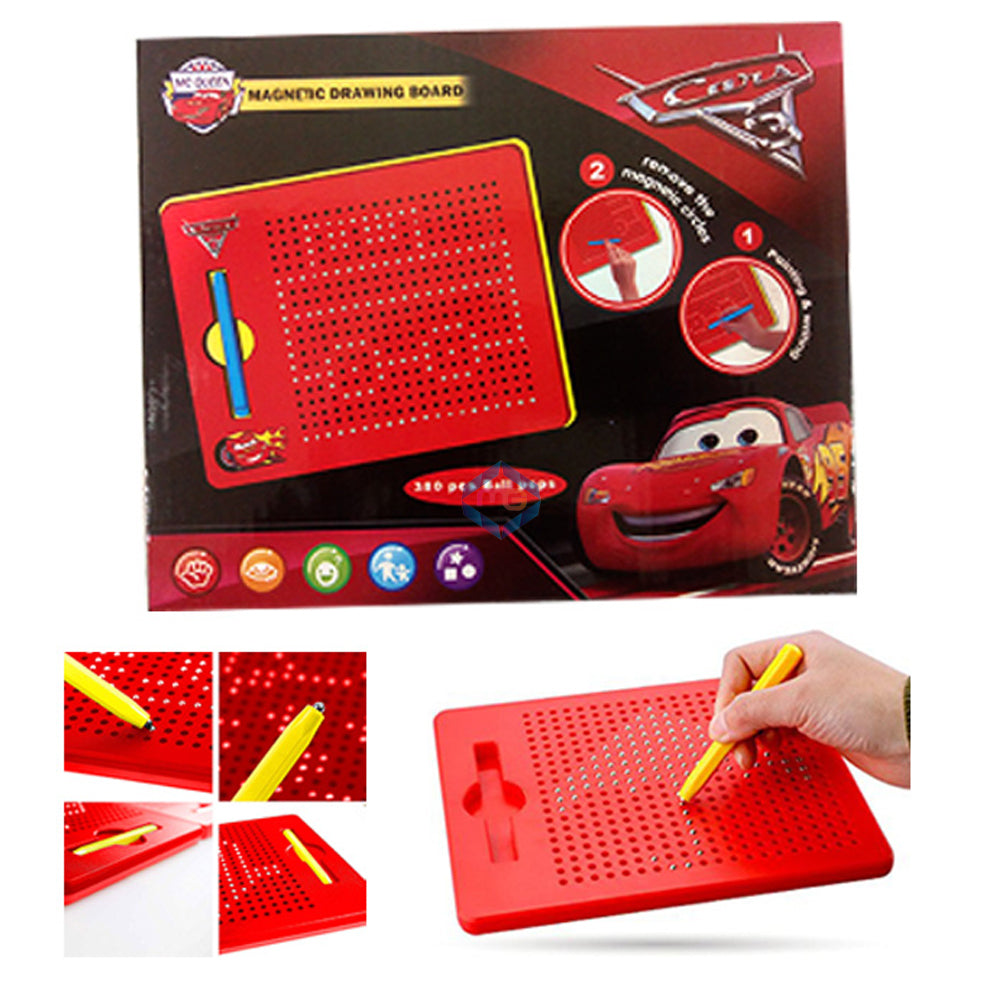 Cars Mcqueen Magnetic Drawing Board – 380 Pcs Ball Pops - 380-05 - Madina Gift