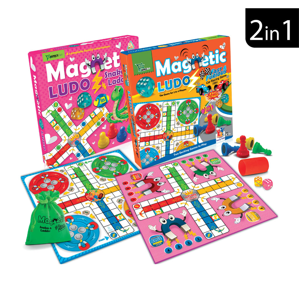 Magnetic Ludo 2 in 1 Wooden Board Game Online in Karachi Pakistan madinagift.pk