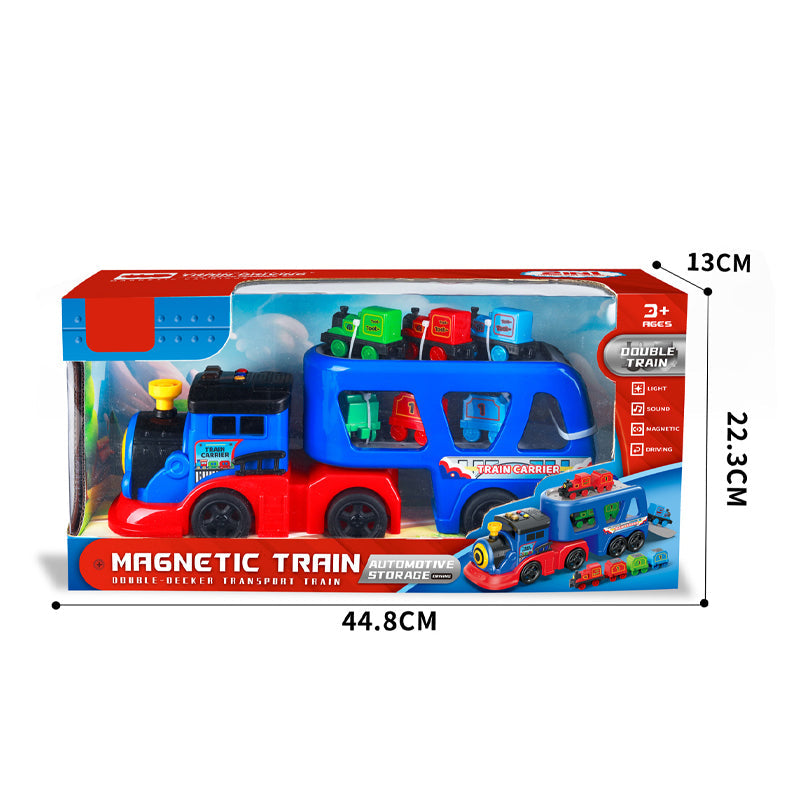 Magnetic Train with Transport Car & Storage Toy Set JP588-86 Online in Karachi Pakistan Madina Gift