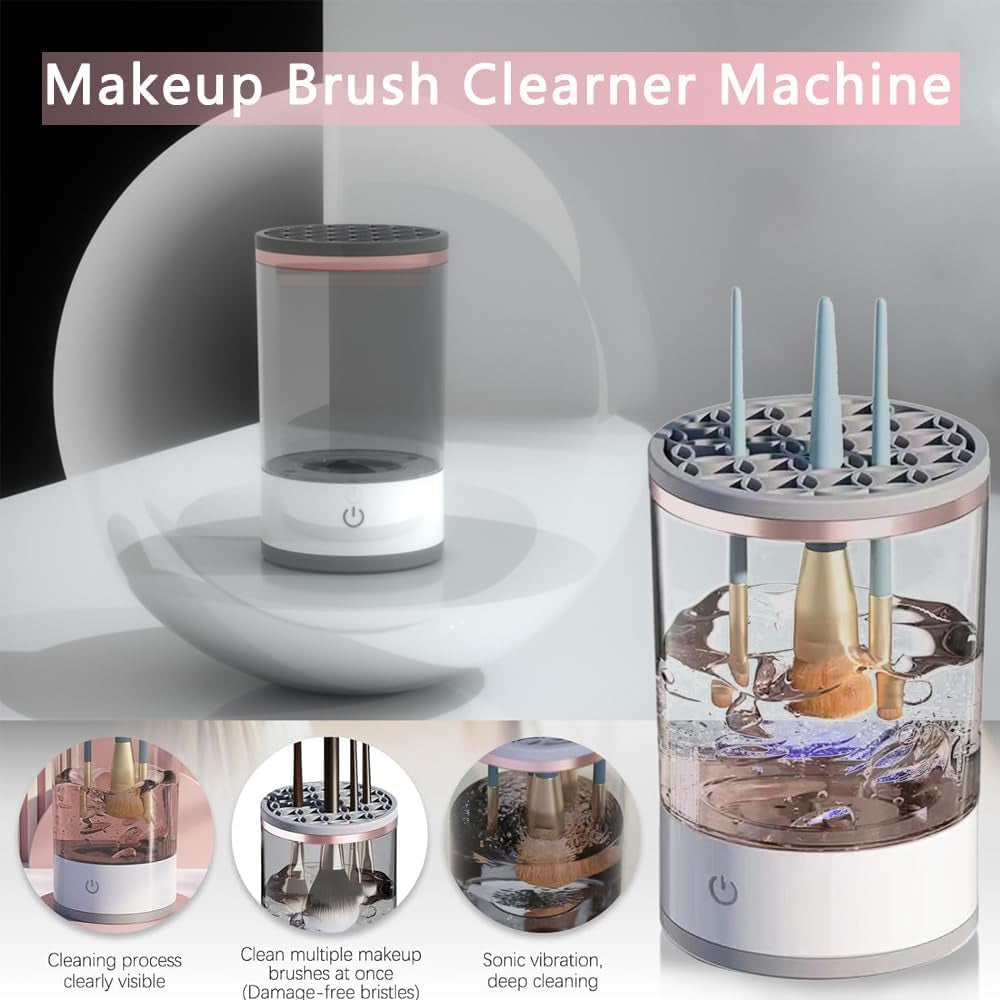 Automatic Makeup Brush Cleaner - USB Powered Rotating Tool for All Brushes Madina Gift