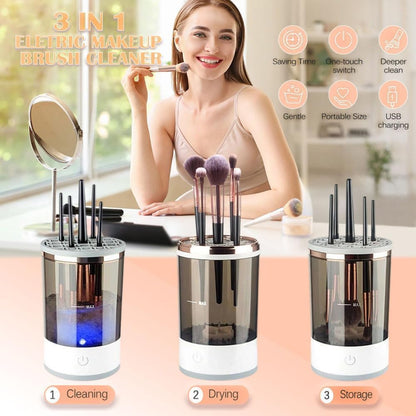 Automatic Makeup Brush Cleaner - USB Powered Rotating Tool for All Brushes Madina Gift