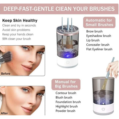 Automatic Makeup Brush Cleaner - USB Powered Rotating Tool for All Brushes Madina Gift