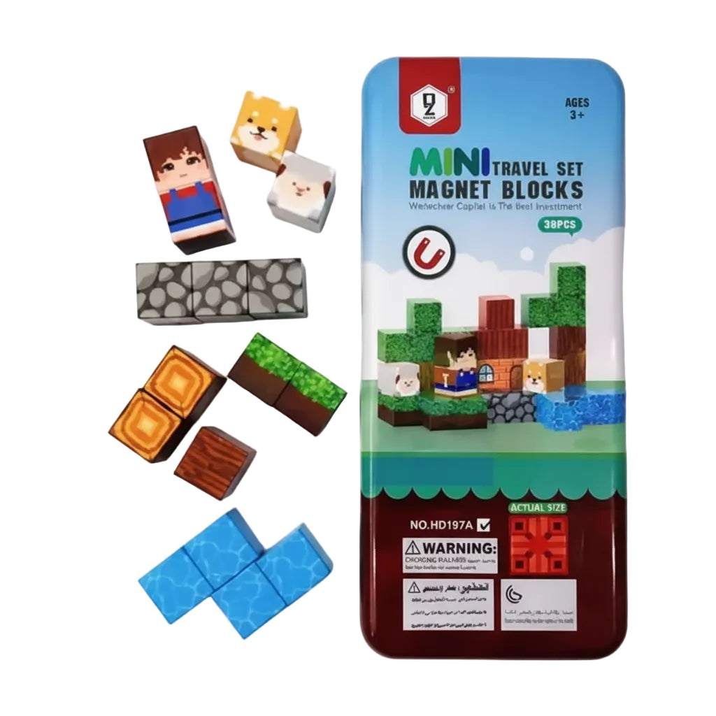 Minecraft Magnetic Building Blocks 38 Pcs Set Online in Karachi Pakistan madinagift.pk HD197A