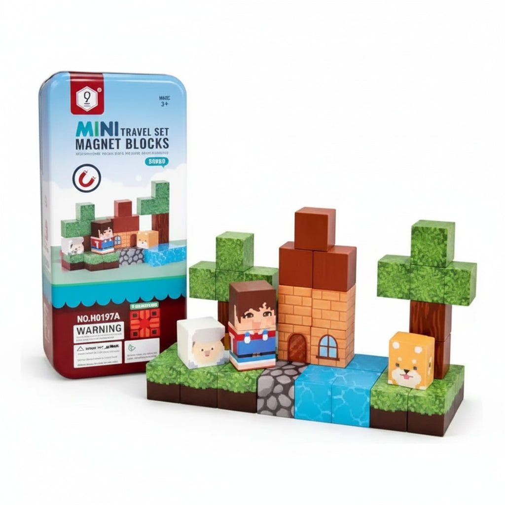Minecraft Magnetic Building Blocks 38 Pcs Set Online in Karachi Pakistan madinagift.pk HD197A
