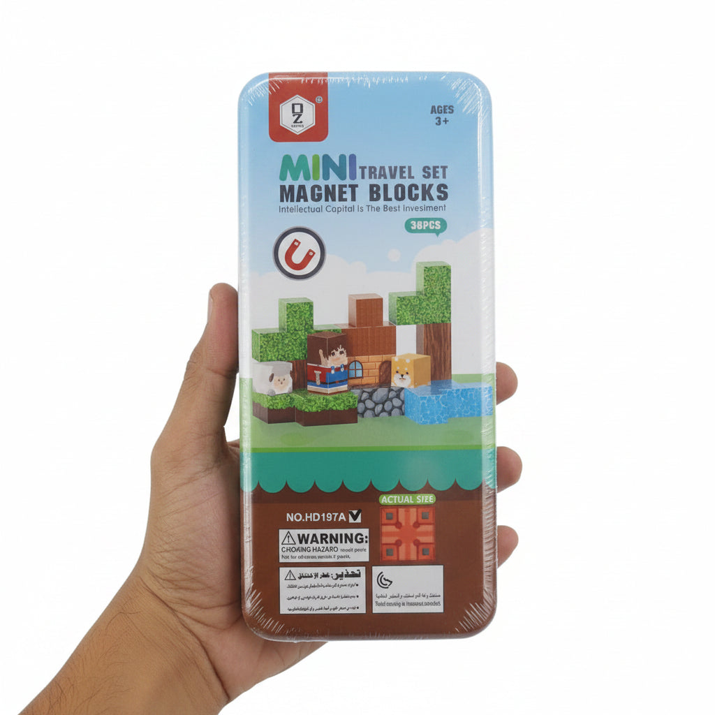 Minecraft Magnetic Building Blocks 38 Pcs Set Online in Karachi Pakistan madinagift.pk HD197A