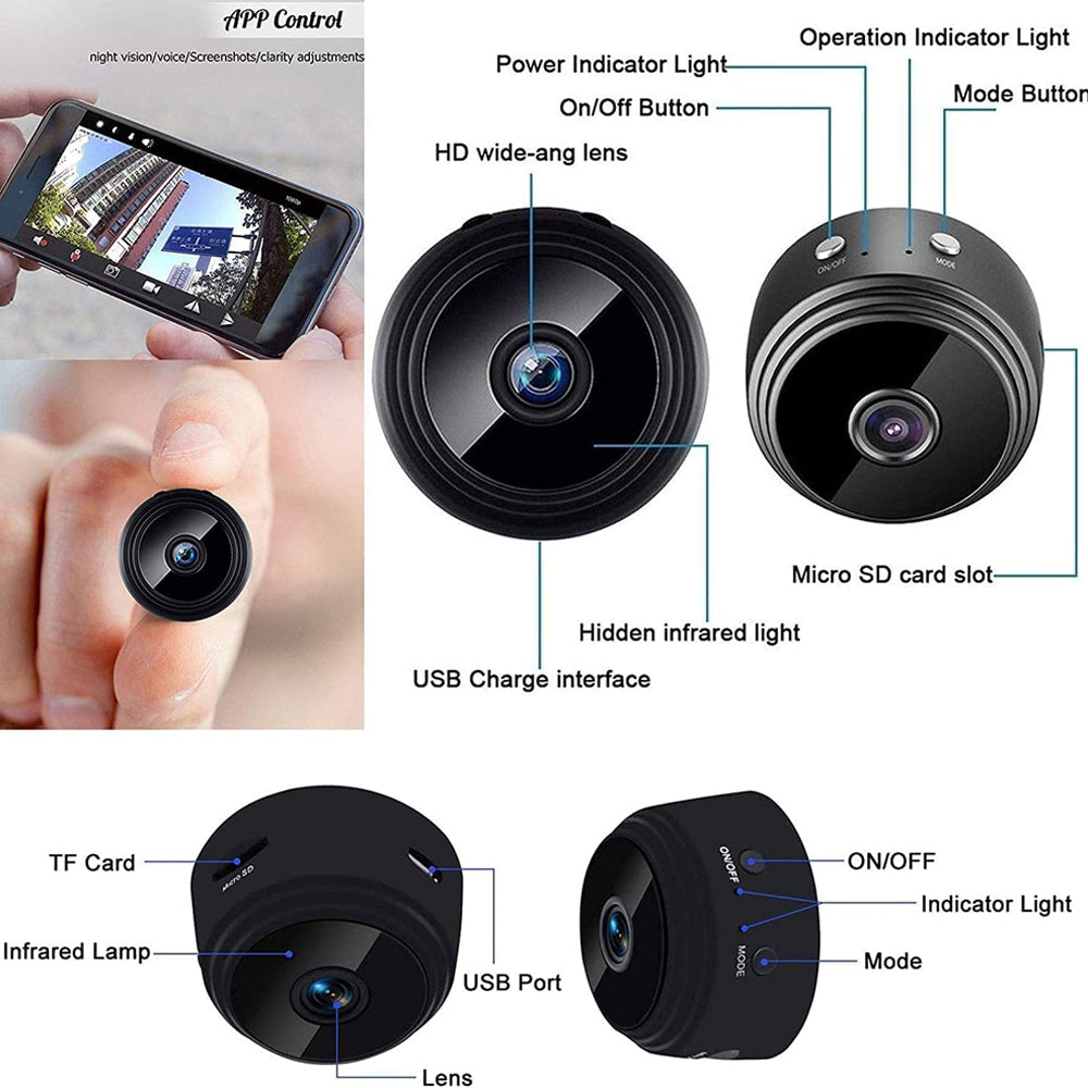 Stealth Eye A9 HD 1080P WiFi Mini Camera - Madina Gift