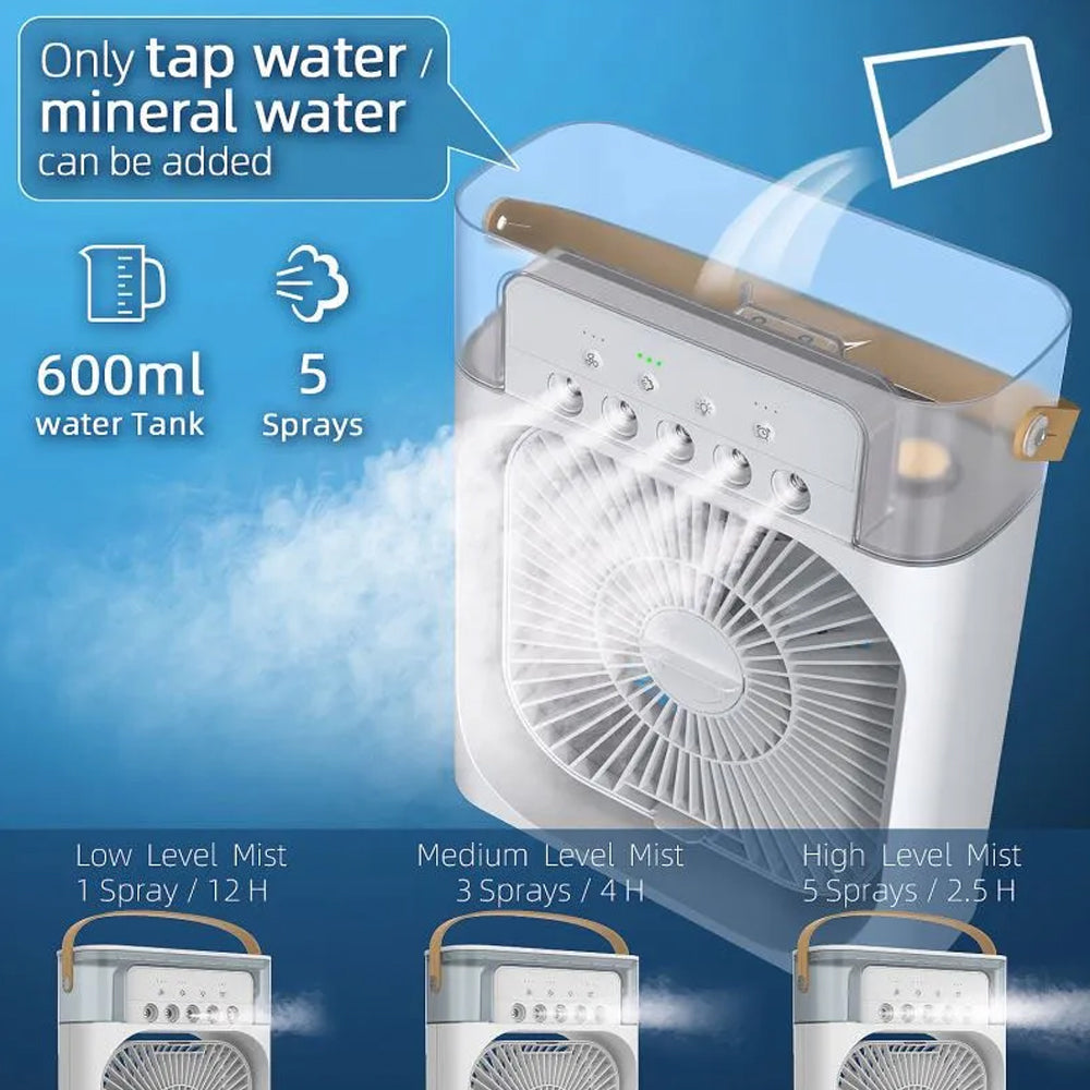 Portable Mini Cooling Fan - Air Conditioner Humidifier - Madina Gift - www.madinagift.pk